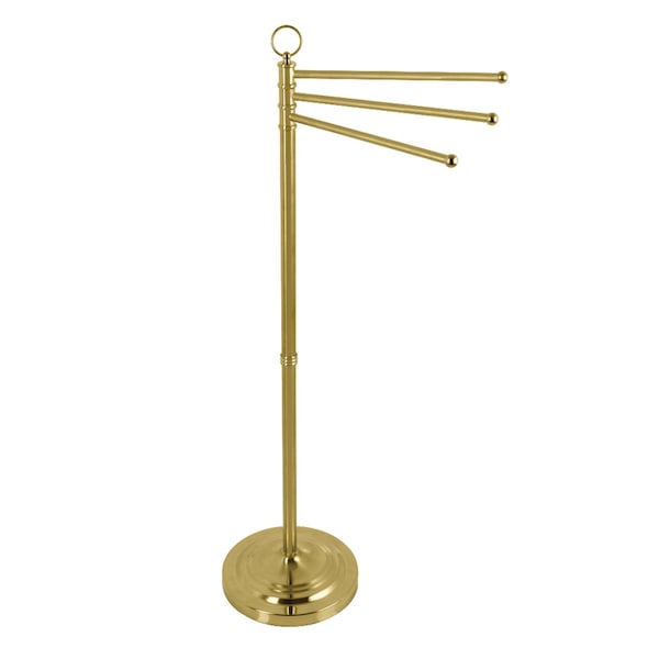 Freestanding Towel Rack, Brushed Brass